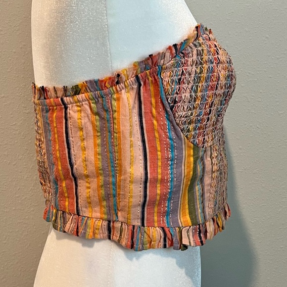 NWT Anthropologie Smocked Crop Top - Size Medium - Picture 5 of 8